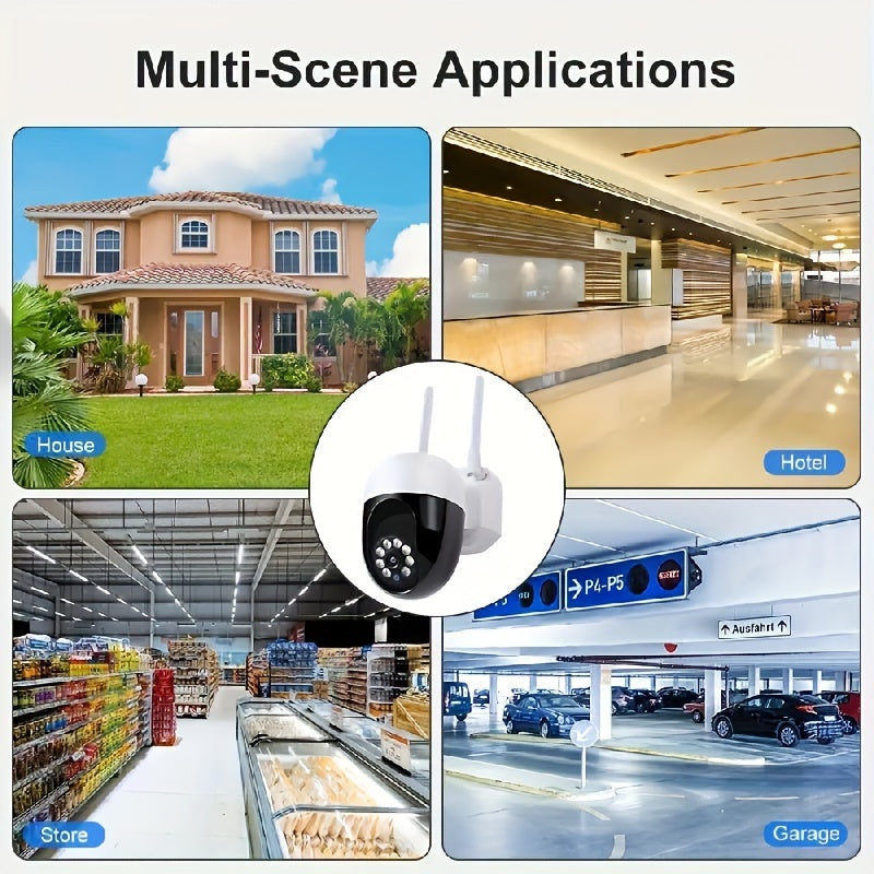 5G WiFi Outdoor Security Camera with Night Vision, Color Monitoring, Smart Tracking, and Waterproof Design - USB Powered for Home Surveillance