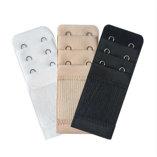 3 Bra Extenders with 2 Hooks for Adjustable Bra Bands, Ideal for Braless Look, Women's Lingerie Accessories