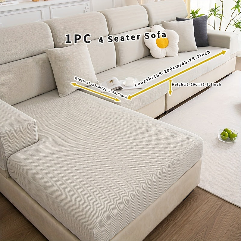 1 piece stretch sofa slipcover protects furniture from dust and provides universal coverage for all seasons, perfect for bedroom, office, living room, and home decor.