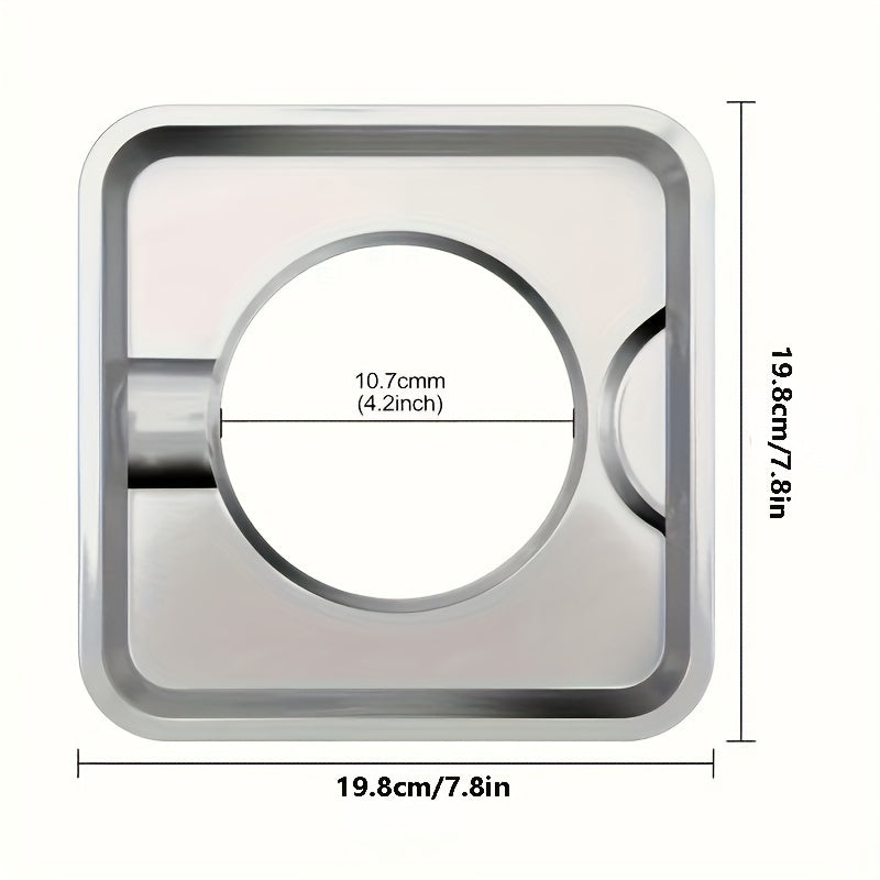 Основные кухонные аксессуары: Набор из 4 квадратных поддонов для газовой плиты из нержавеющей стали - подходит для SGP-400 и заменяет 786333 и другие