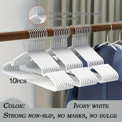 Sturdy Metal Coat Hangers, Set of 30/10, Anti-Slip, Long-Lasting for Bedroom, Closet Organization and Storage