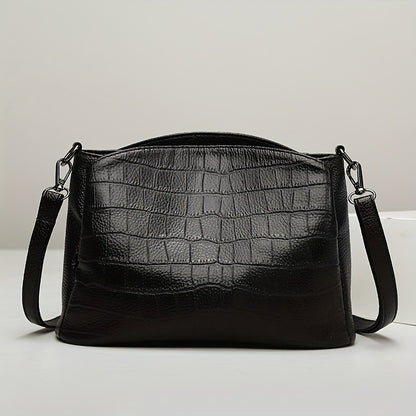 New fashion leather crossbody bag for women with multiple layers and soft leather shoulder strap.