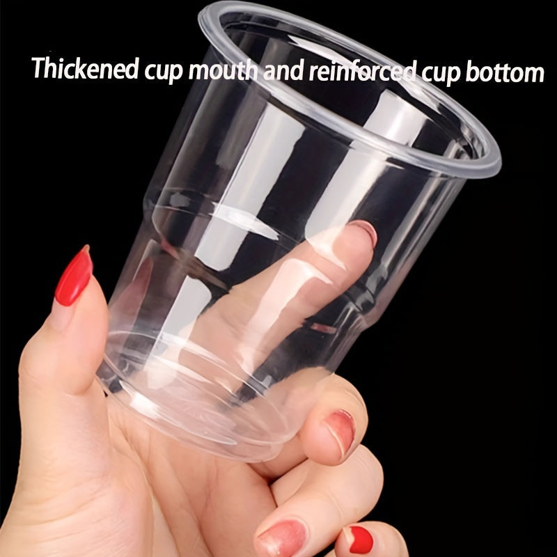 100 pieces of 5oz disposable plastic cups, designed with extra thick material for durability. Ideal for serving water, coffee, juice, or any cold drinks at family gatherings, hotels, barbecues, wedding parties, and other events. Perfect party supplies