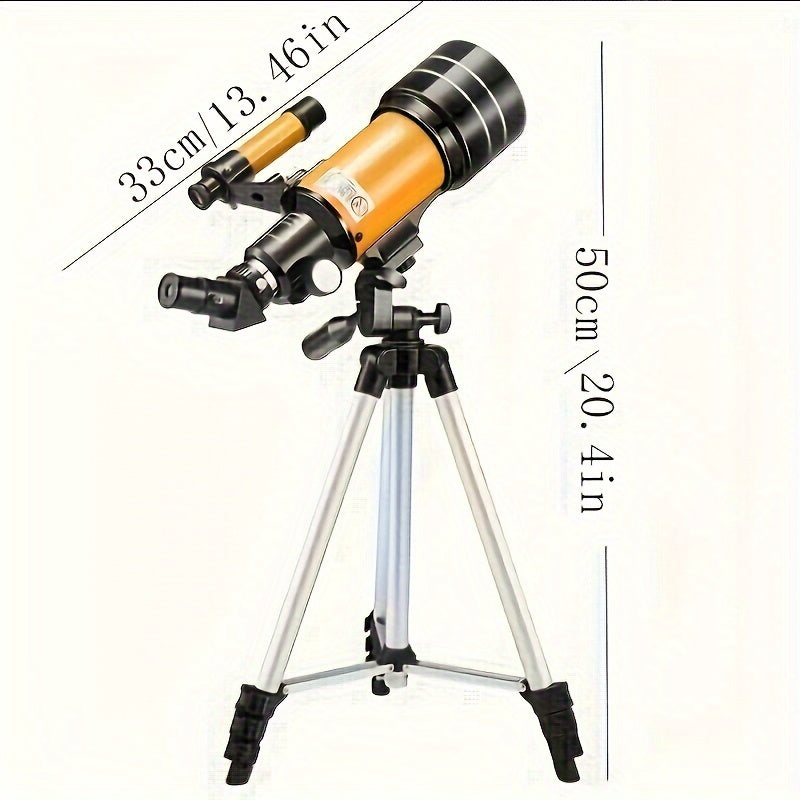 75x zoom professional telescope with tripod and smartphone adapter - great for stargazing, moon viewing, and photography - perfect gift for all ages.