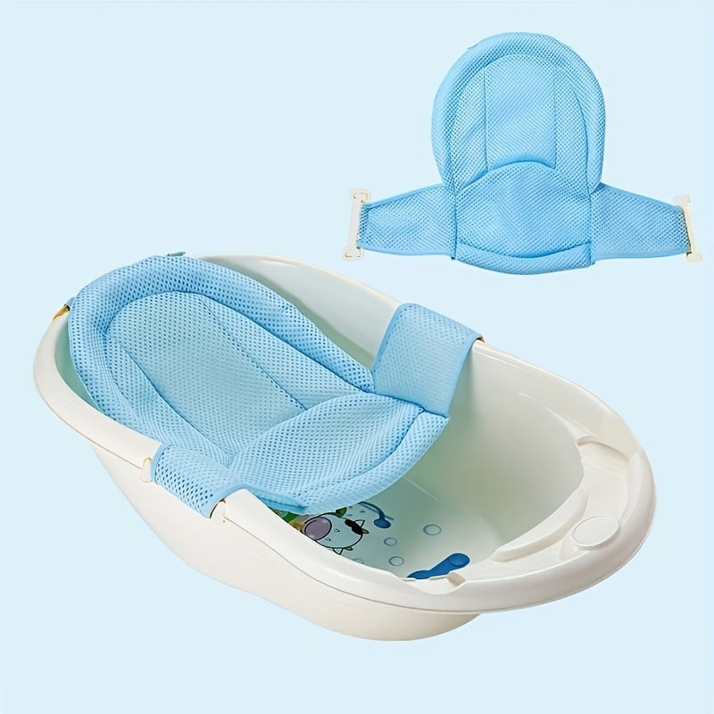 Bath Support Seat for Kids featuring Non-Slip Mesh - Available in Polyester with Pink or Blue Options for Children