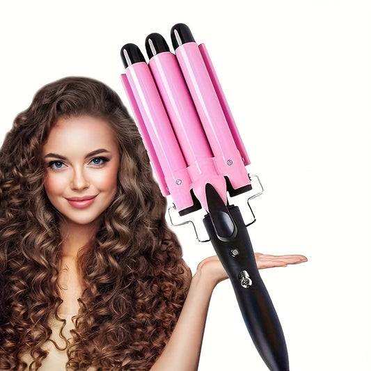 Ceramic curling iron creates smooth and wavy hairstyles with high aesthetic appeal.