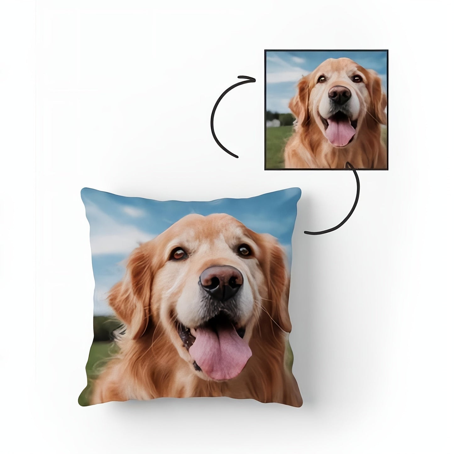 Customize your living space with a personalized pet photo pillow cover. Made from soft polyester blend material, 45x45cm in size with a single-sided print. The perfect Christmas gift for those who adore dogs and cats.