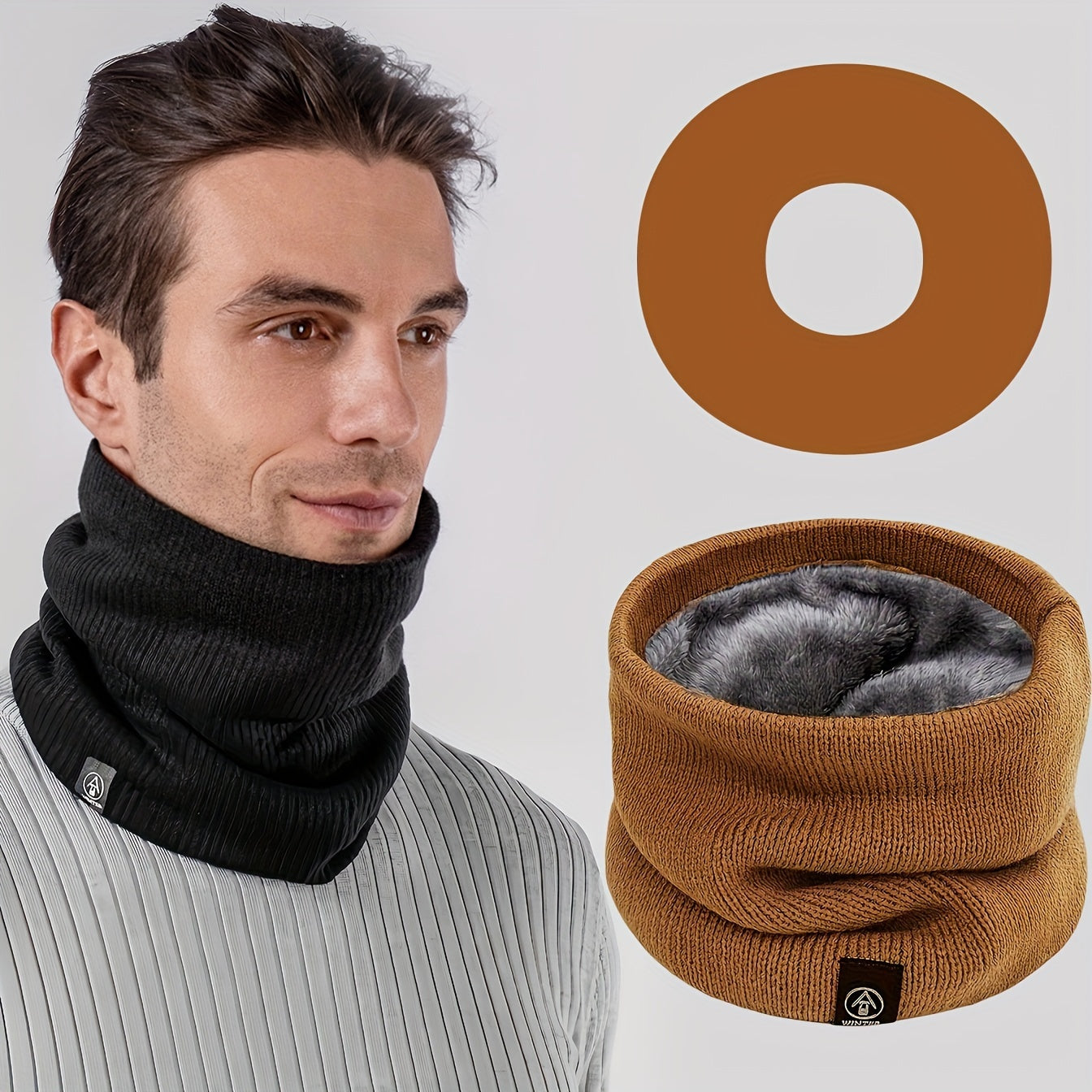 Stay warm and cozy this winter with our versatile Winter Neck Gaiter. This thickened and fleece-lined scarf is perfect for both men and women, providing exceptional warmth and comfort. It can also be worn as a cycling mask, knitted pullover fake collar