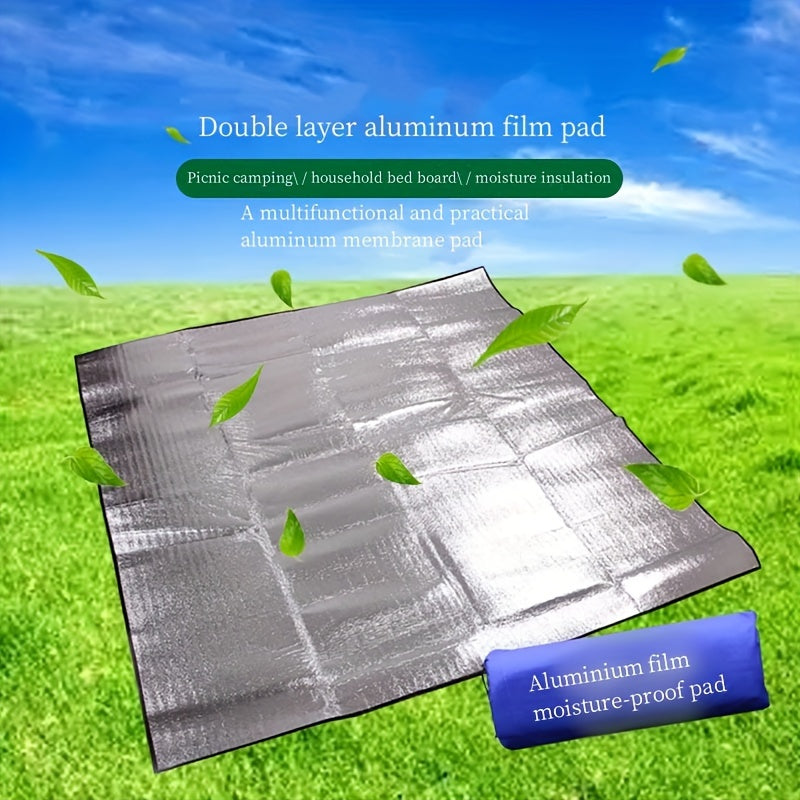 Portable Ultra-Light Aluminum Foil Mat - Waterproof and Moistureproof, Ideal for Outdoor Camping and Picnics