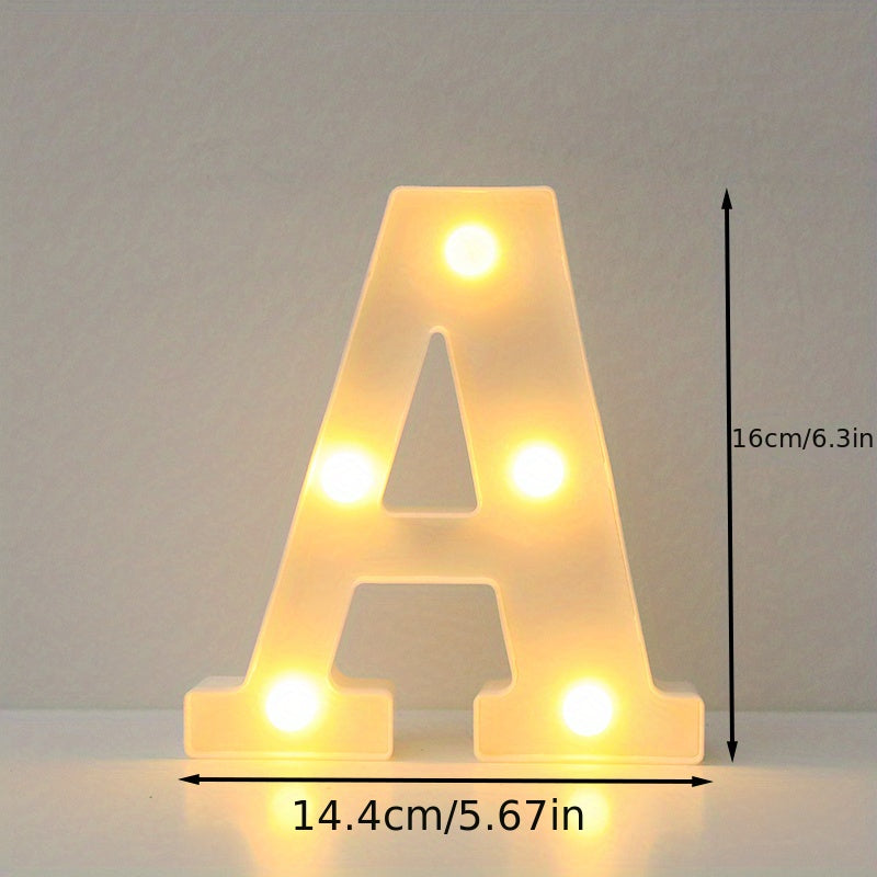 Luxury LED alphabet letter lights for home decoration. Perfect for weddings, birthdays, and Christmas parties.