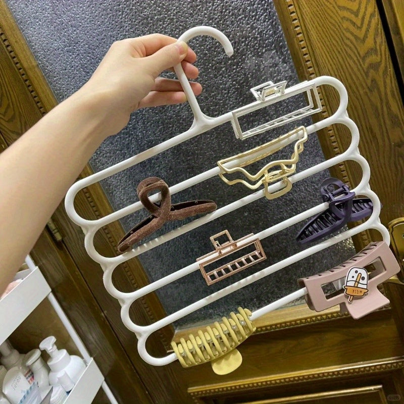 Spacious wall-mounted organizer for hair accessories, jewelry, and watches - perfect for home and dorm use