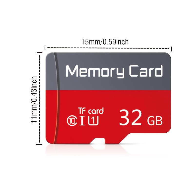 YCR 1pc High-Speed Micro SDXC Card with Adapter, Class 10 TF Flash Memory, Multiple Sizes for Camera, Drone, Tablet, Smartphone