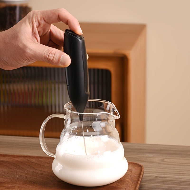 The CLITON Electric Milk Frother is a handheld, battery-powered foam maker perfect for creating coffee, cappuccinos, and lattes with ease. Ideal for latte art and use in the kitchen, this wireless frother is powered by AA batteries.