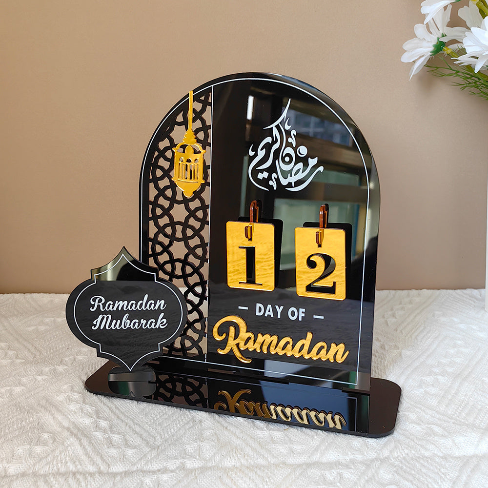 2025 Eid Mubarak acrylic calendar for Ramadan countdown and home decoration