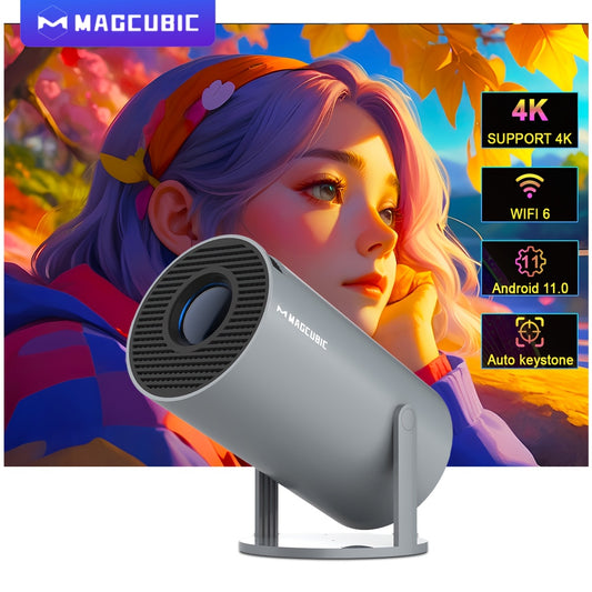 Magcubic Hy300 4K Projector: Android 11, Dual WiFi6 & Wireless5.0, 200ANSI Lumens, Allwinner H713 - Portable Home Theater