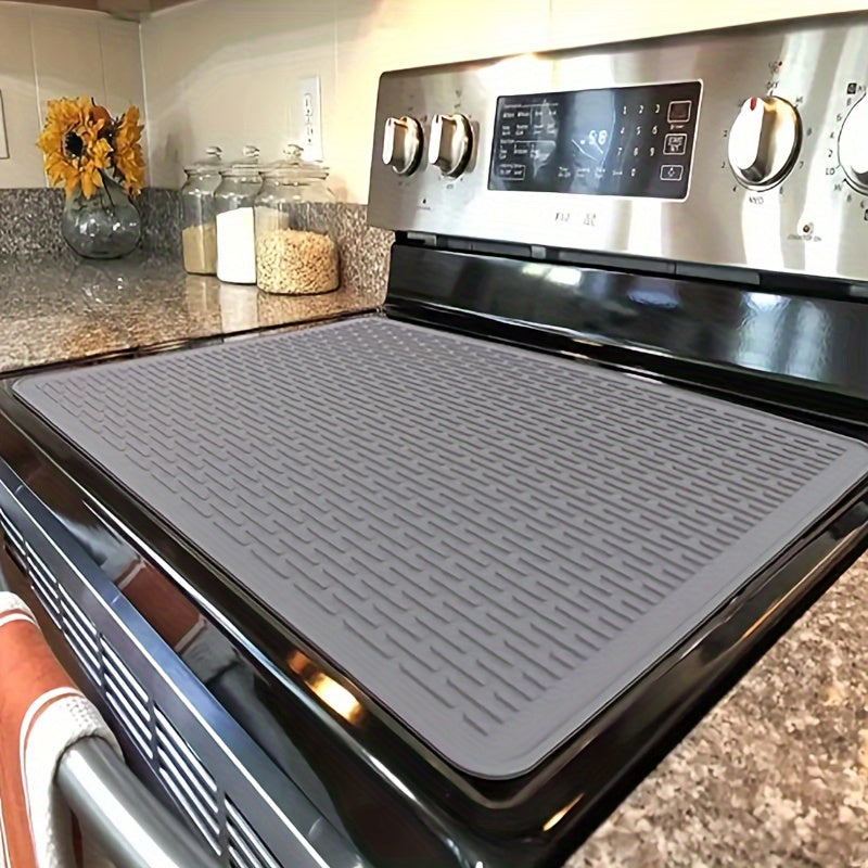 Premium Silicone Stove Top Protector - Durable and Heat-Resistant Cover for Electric and Gas Ranges with Sink Mat - Multipurpose Kitchen Tool for Drying and Cooking, Range Cover|Versatile Stove Pad|High-Quality Silicone Mat, Stove Cover