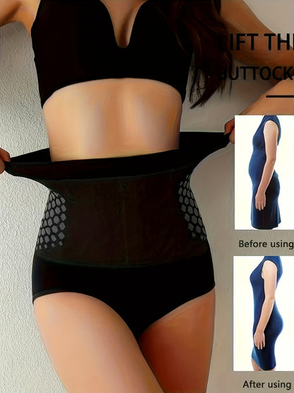 Thermal high-waist shapewear panty for women, controls tummy for a slimmer look.