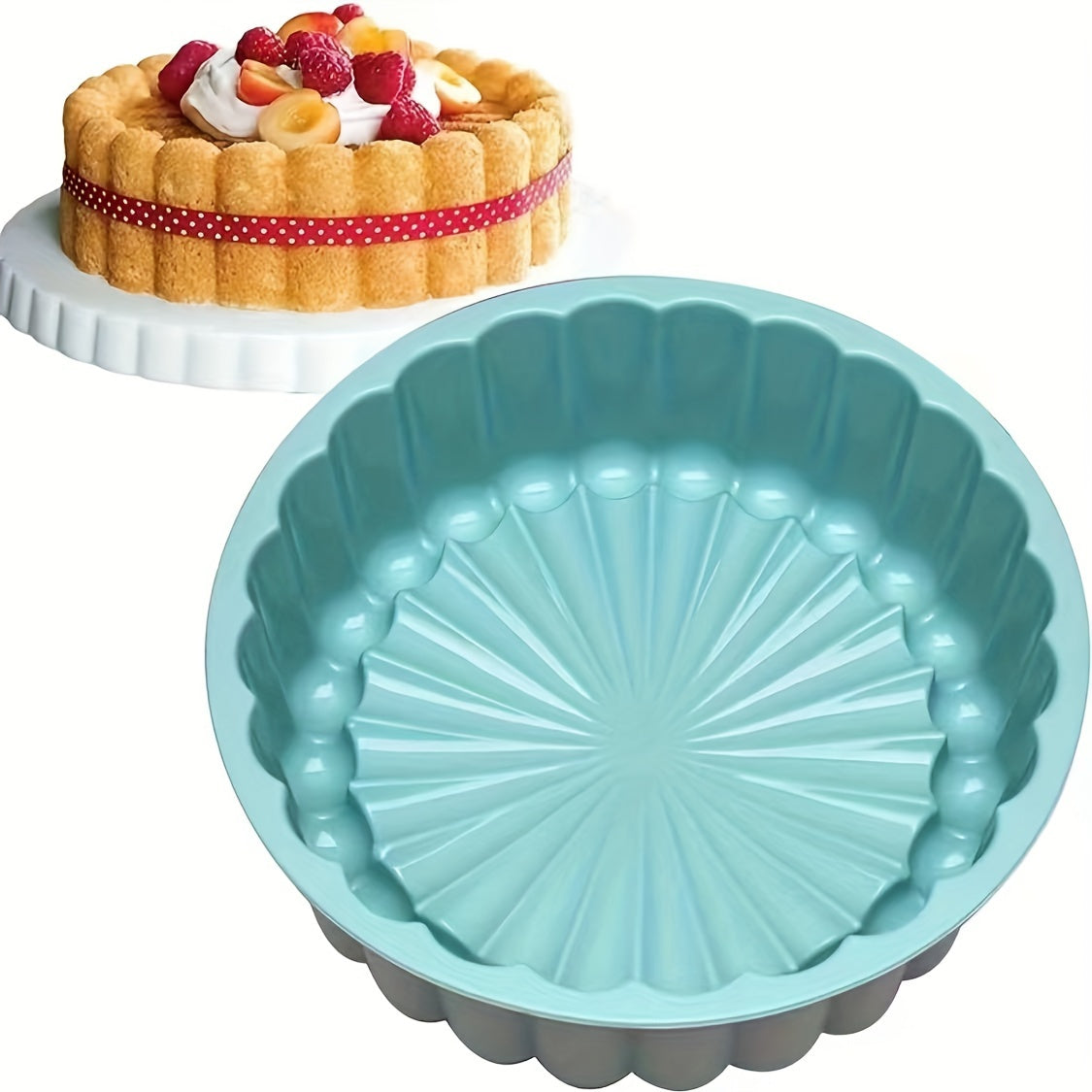 Multi-purpose 19.99cm Silicone Cake Mold with Nonstick Coating - Ideal for Wedding, Birthday Celebrations, and Beyond!