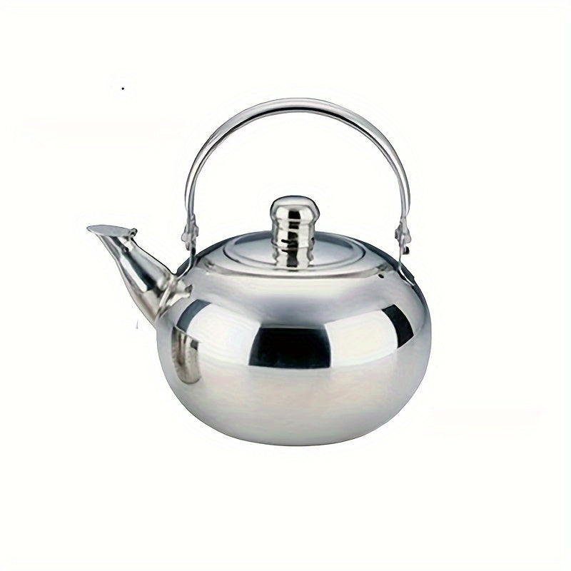 Stainless Steel Stovetop Tea Kettle with Infuser, 1.5L Capacity - Perfect for Brewing Tea Leaves, Coffee, and Green Tea. Great for Camping, Picnics, Home, Office, and Travel. Includes Filter, No Electricity Required. Built to Last.