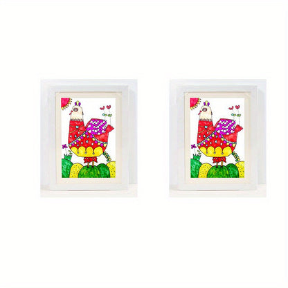 Front-opening Art Frame suitable for kids' paintings, artworks, and projects for home or office use.