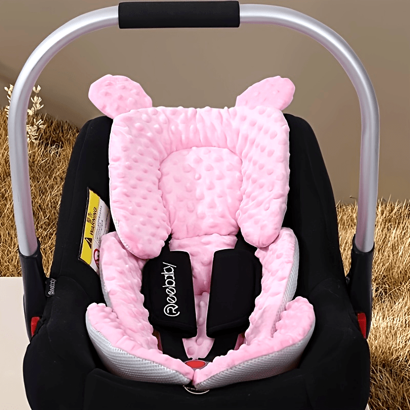 Thick and Cozy Winter Stroller Pad for Kids - Reversible, Warm and Breathable Car Seat Cushion - Ideal for Dining Chairs and Travel - Pink and Blue Color Options