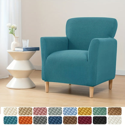 1pc Fleece Armchair Cover, removable, washable, stretch tub arm chair slipcover for study bar counter living room.