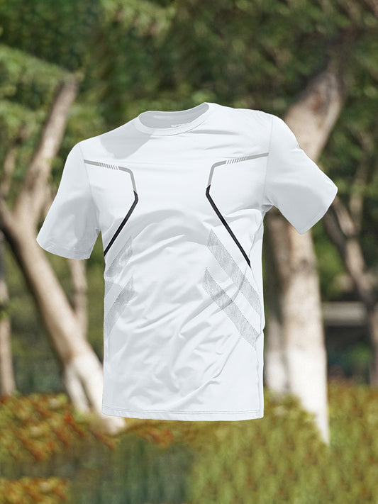 Quick-dry shirt for men, perfect for fitness and running, with breathable fabric and loose fit, ideal for basketball training and workouts.