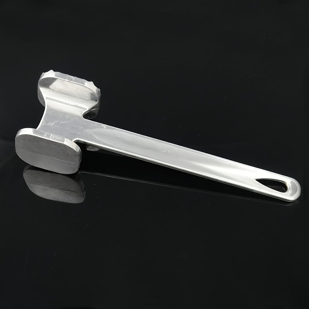 1 piece of round aluminum alloy meat tenderizer with golden finish, ideal for tenderizing pine meat to perfection.