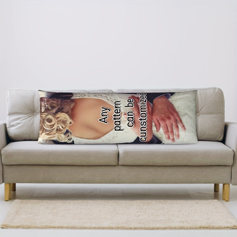 Personalized Double-Sided Print Short Plush Body Pillowcase - Customizable 20x54 Size - Perfect Memory Keepsake for Christmas, Anniversaries, and Valentine's Day - Ideal Gift for Friends and Loved Ones in the 14+ Age Group