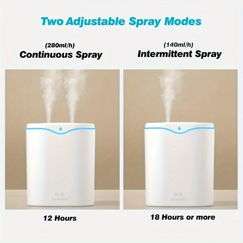 Autumn and Winter Large Capacity Soundwave Humidifier - 2000ml, Portable, USB Powered