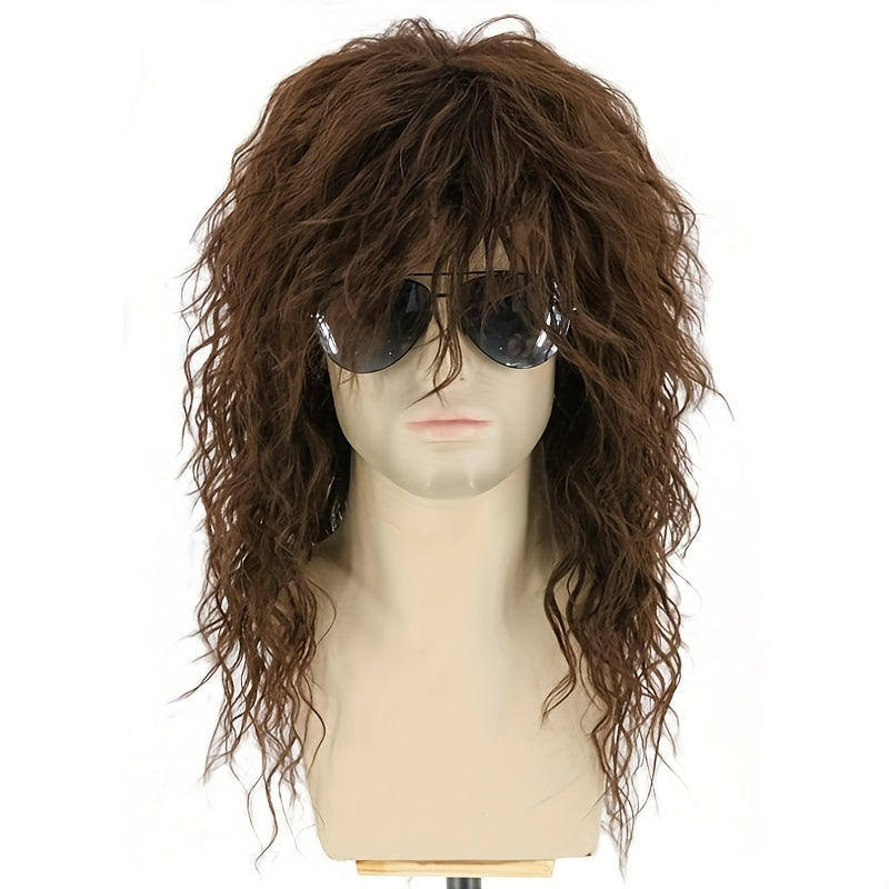 Long Curly Hair Wigs for Men - Perfect for Parties, Birthdays, Holidays, and HalloweenCostume Wig