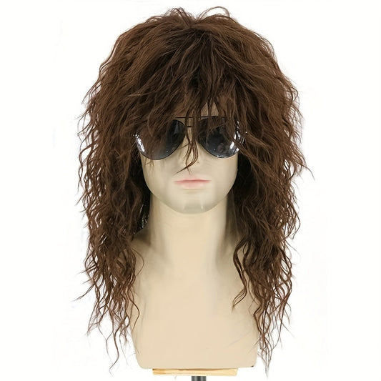 Long Curly Hair Wigs for Men - Perfect for Parties, Birthdays, Holidays, and HalloweenCostume Wig