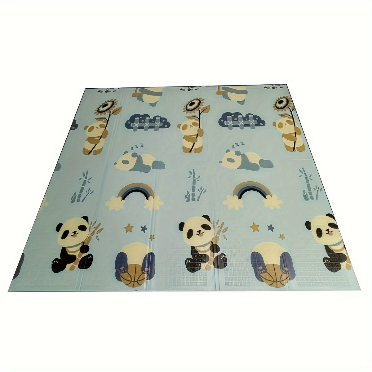 Large, waterproof, double-sided cartoon folding baby game mat perfect for crawling. This non-toxic mat is safe for children and measures 200CM*180CM. Ideal as a Christmas, Thanksgiving Day, New Year, or Valentine's Day gift.