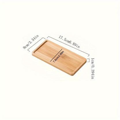 Stylish wooden bathroom tray for countertops. Ideal for storing soaps, bottles, watches, tissues, and organizing bathroom items.