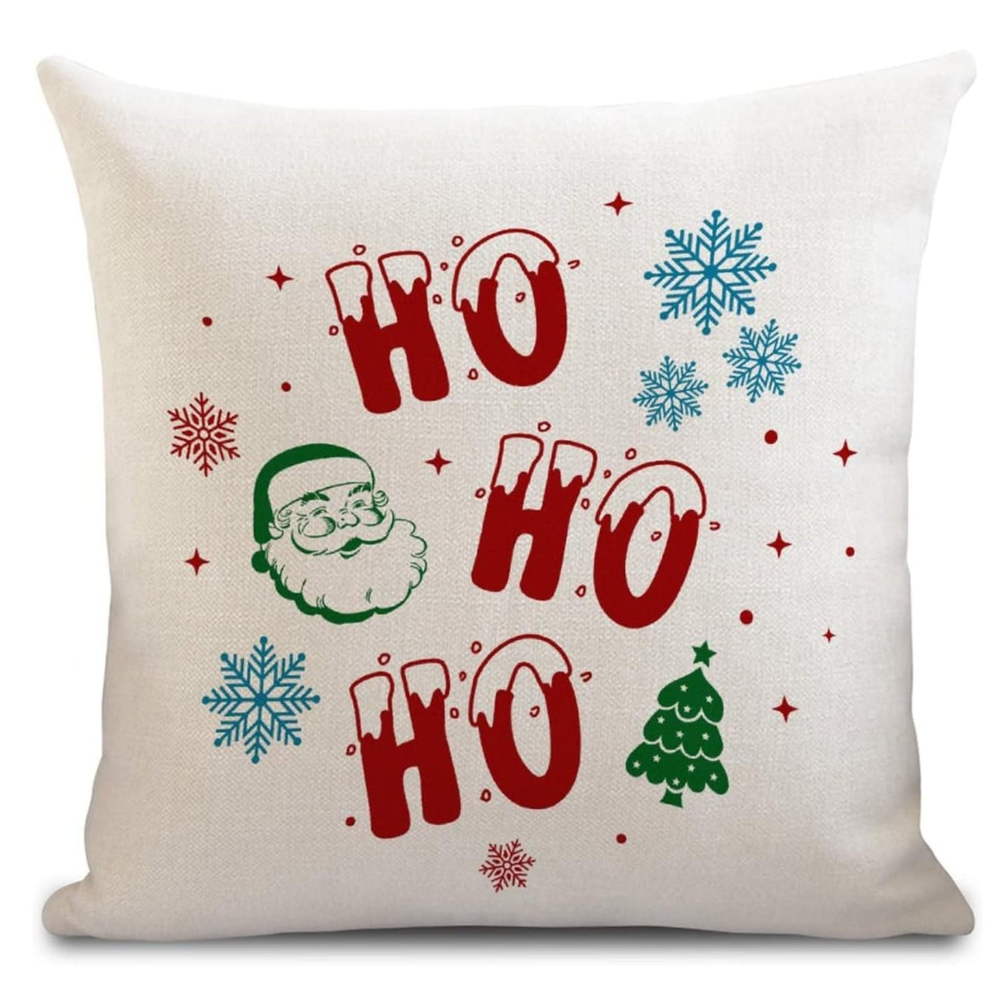 Celebrate the holiday season with the 1pc HOHOHO Festive Linen Christmas Pillowcase. This contemporary style pillowcase is machine washable and features a zippered closure and single sided print. Perfect for adding a festive touch to your home, living