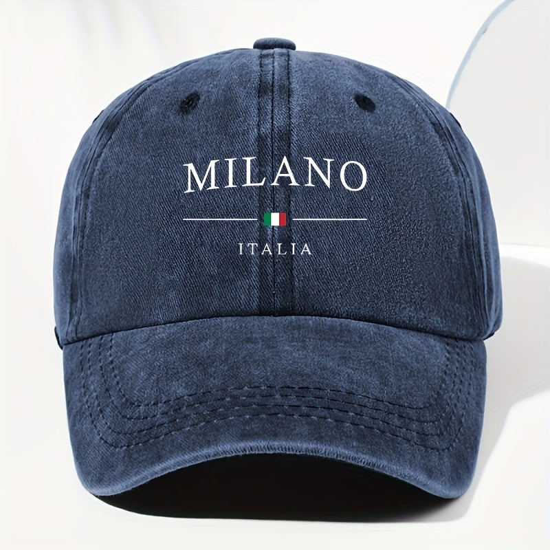 MILANO Fashion Printed Breathable Baseball Cap, Vintage Dad Hat