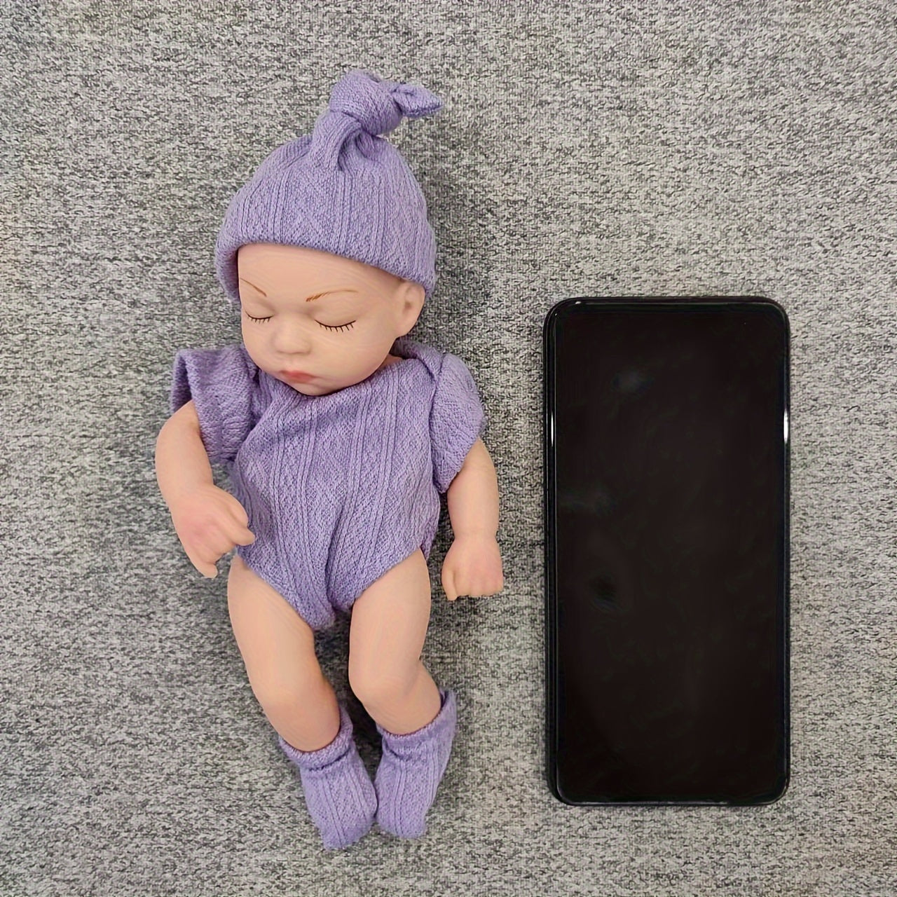 Mini Reborn Doll with Soft Glue Simulation, Full Body, Sleeping Baby Design