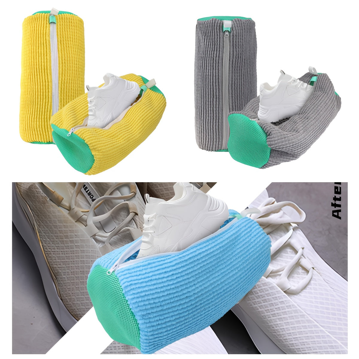 Cross-border hot-selling shoe washing bag for home washing machines. Special lazy shoe protection bag to prevent deformation. Available in 1pc or 2pcs.