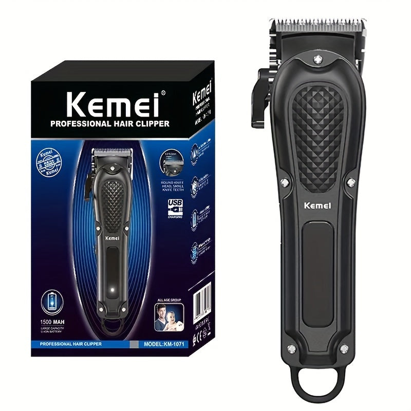 Kemei KM-1071 - Cordless Hair Clipper with Lithium Battery