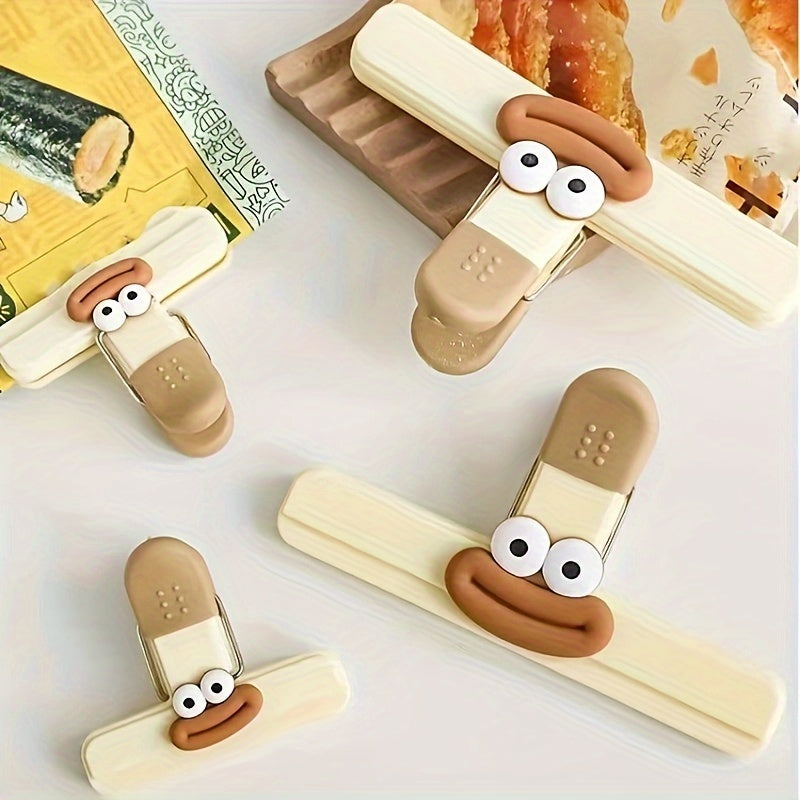 Set of 2 Food Bag Clips: Includes Large and Small Clips, Plastic and Metal Kitchen Tools for Sealing Snacks and Food Bags