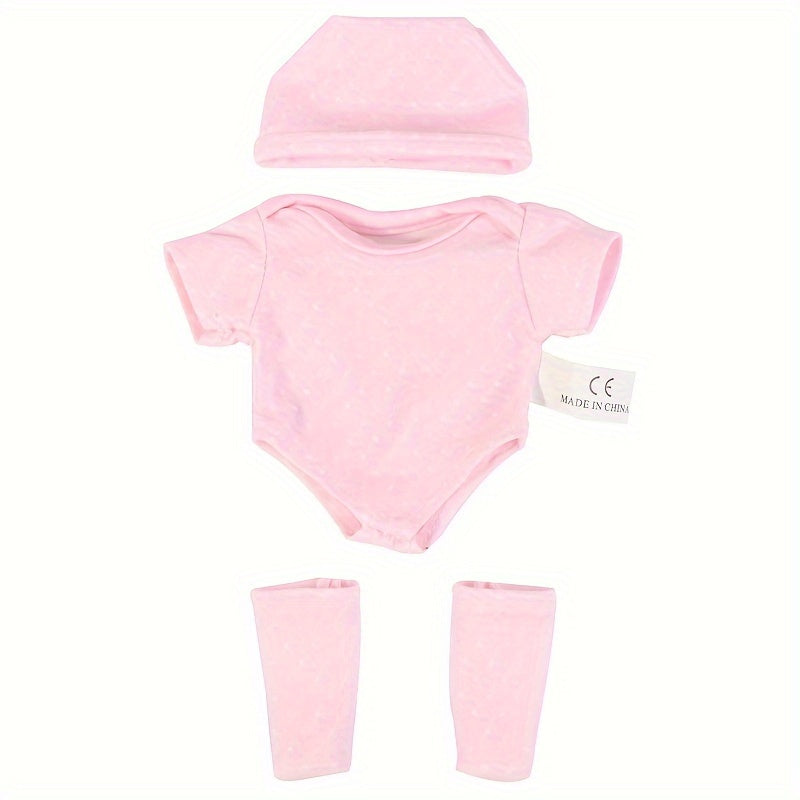 4 different styles of mini doll clothes for 7.8-inch dolls, suitable for reborn or baby dolls as toy accessories.