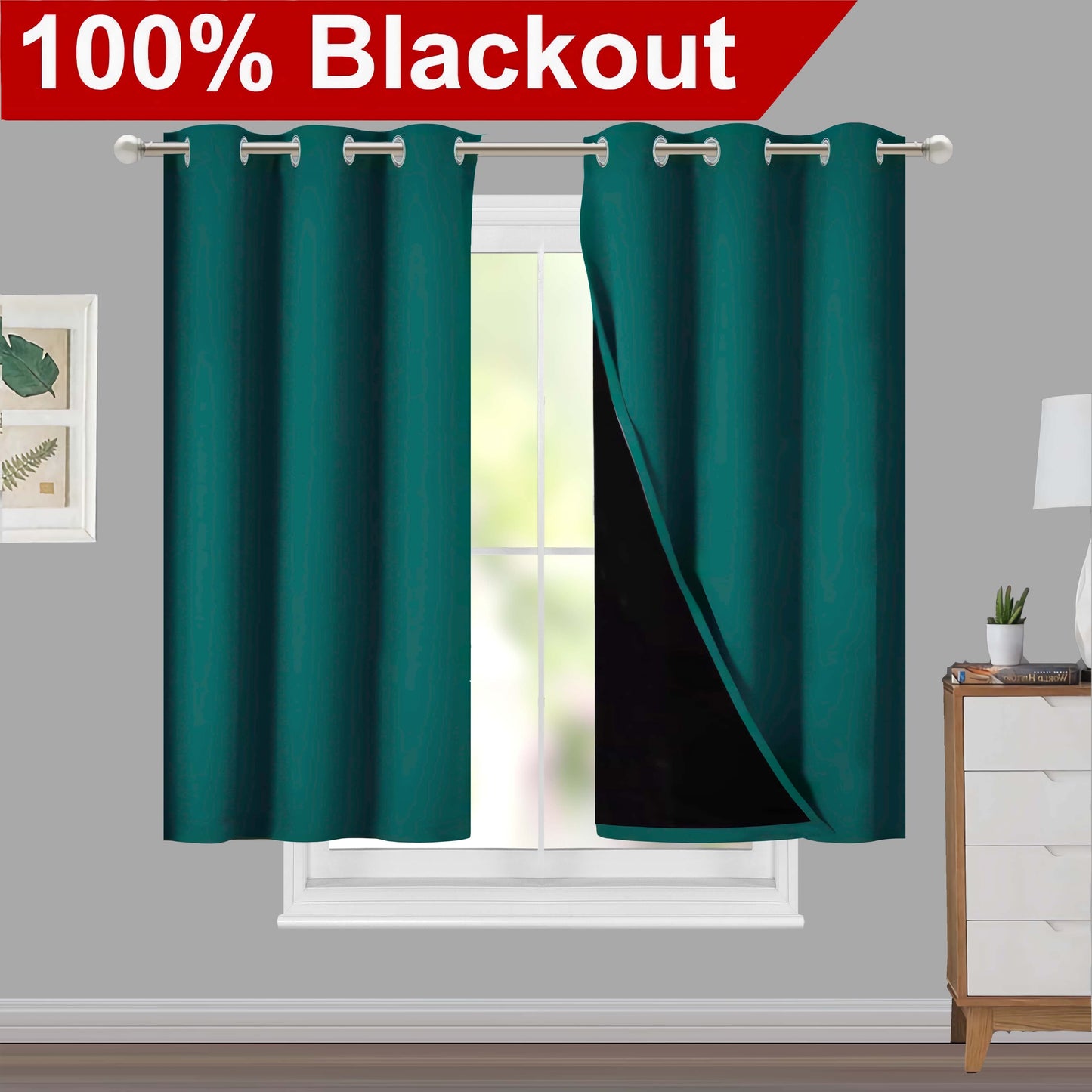 Versatile blackout curtains suitable for living rooms, bedrooms, kitchens, bathrooms, and home decor.