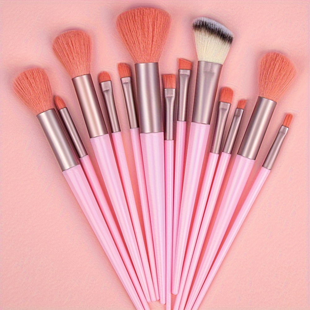 Full set of soft synthetic brushes for quick and easy makeup application, suitable for beginners and professional makeup artists. Convenient for travel. Perfect Valentine's Day gift.