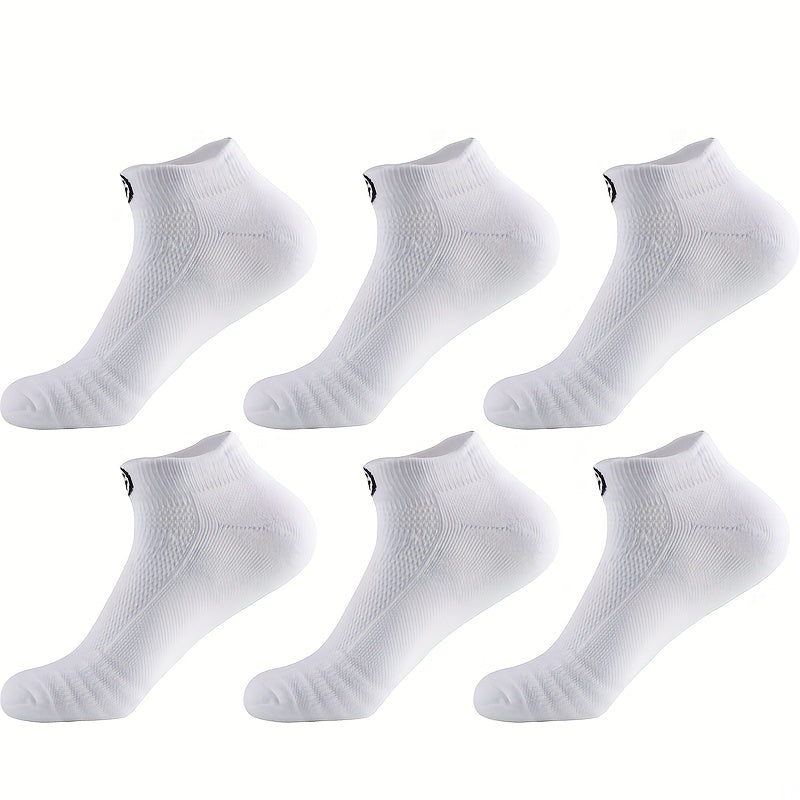 Soft, breathable athletic socks for men. Geometric pattern, 90% polyester 10% spandex. Hand wash only.