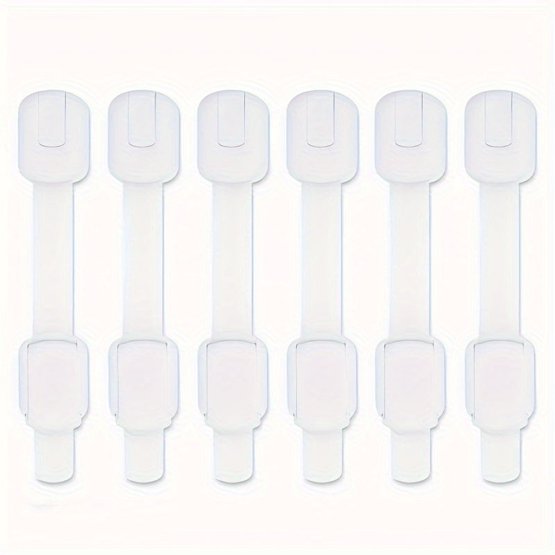 Child safety is a top priority with our 10-Pack Adjustable Cabinet Locks & Straps. Made from Phthalate-Free White Plastic, these multipurpose locks are perfect for baby proofing drawers without the need for drilling. Suitable for ages 14 and up, these