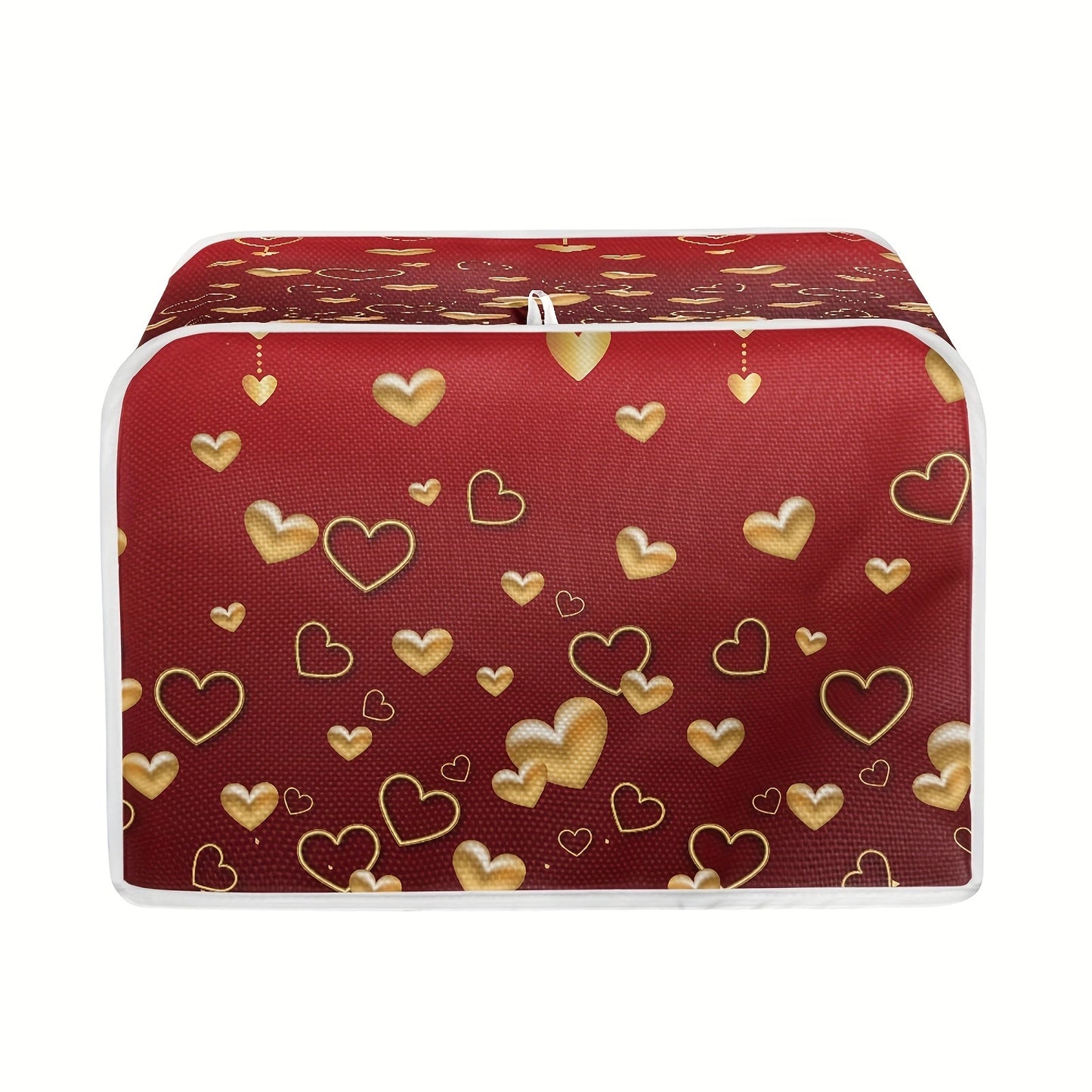 Polyester Toaster Cover for 2-Slice Toaster - Festive Holiday Print, Protects Against Dust and Fingerprints, Easy to Clean - Fits Most Toasters - Long Lasting and Eco-Friendly Kitchen Decor - Perfect for Valentine's Day, St. Patrick's Day, Easter