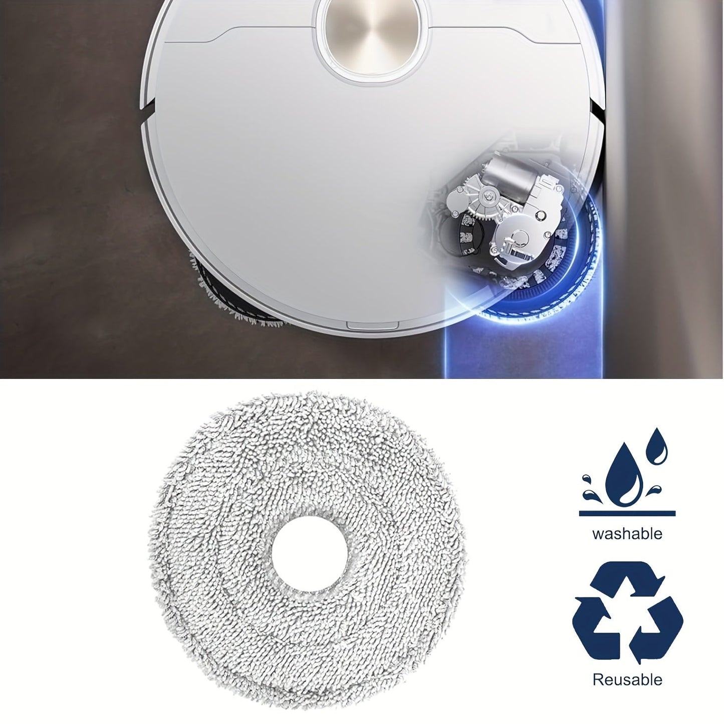 The Dreame 4-Pack Robot Vacuum Mop Pads are designed to be compatible with various models including L10s Pro Ultra Heat, X40 Ultra, X30 Ultra, L10s Pro Gen 2, X30 Pro Plus, X30 Pro Ultra, L20 Ultra, L10s Ultra, L10s Plus, and L10 Prime. These washable