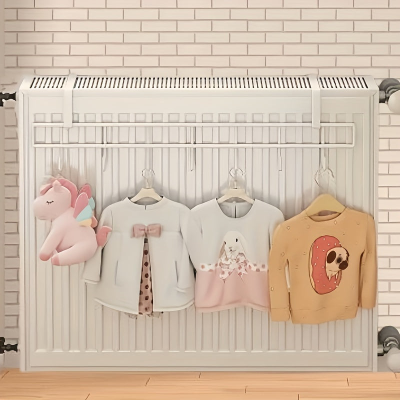 These items include radiator drying racks, hooks for household heating pipes, storage racks, hanging hangers, heating options for drying clothes, and shoe racks.