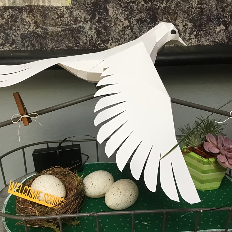 Create your own modern, simple style jewelry puzzle by assembling the Three Pigeons Creative paper model DIY for a unique home wall decoration. Encourage family cooperation and have fun with this interactive handicraft project.