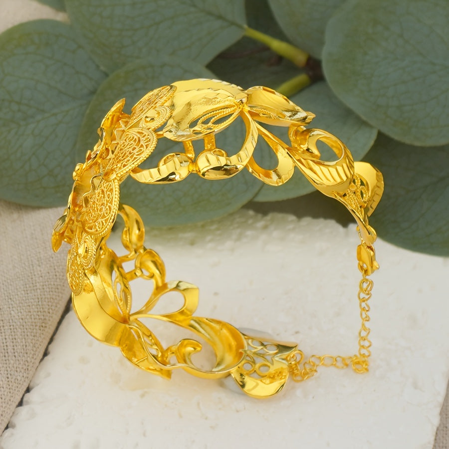 Luxury Middle East Directional Bracelet, Women's Fashion Jewelry, Inspired by Africa, India, and Ethiopia for Bride's Wedding Ceremony, Designed by Teacher Xie.